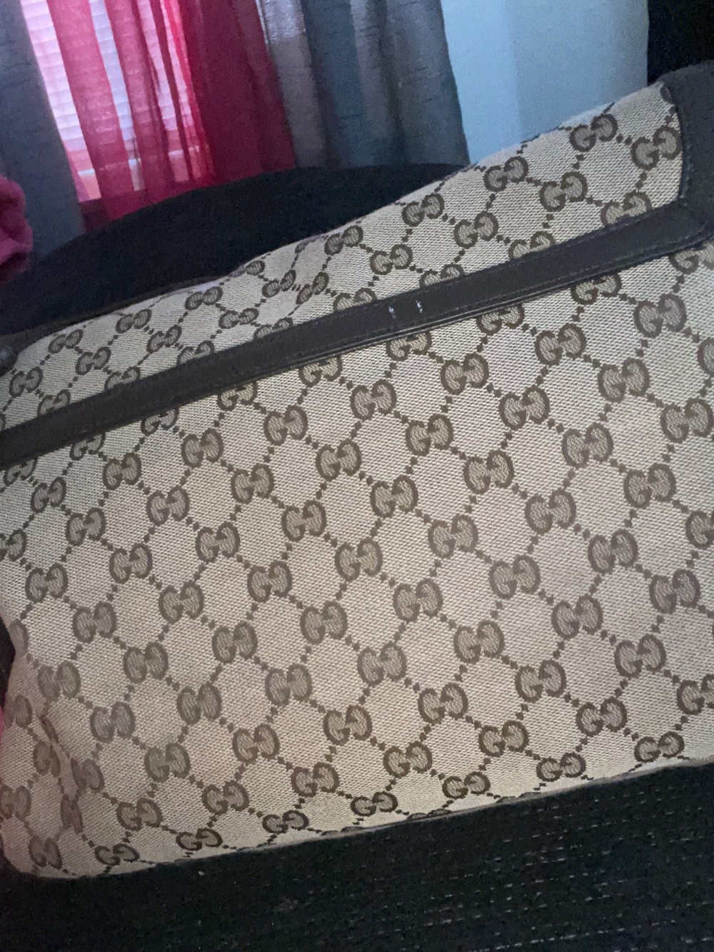 Gucci Messenger Bag GG Canvas Shoulder 449172 Beige Women's GUCCI Used